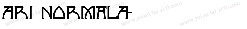Ari NormalA字体转换